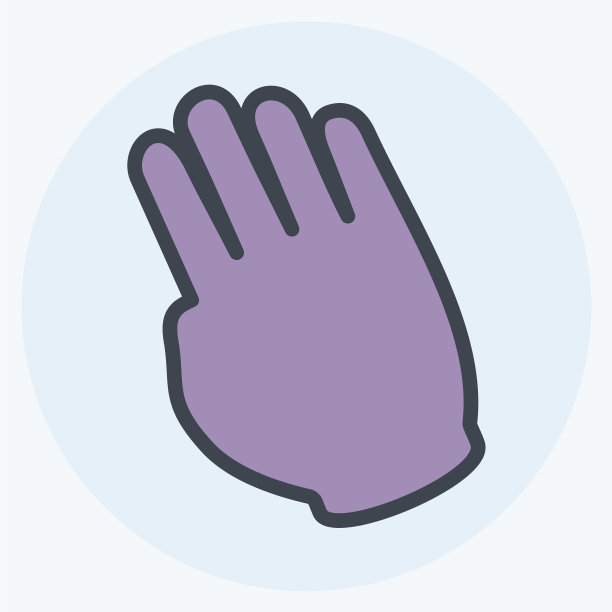 图标倾斜手-颜色搭档风格-简单图片下载