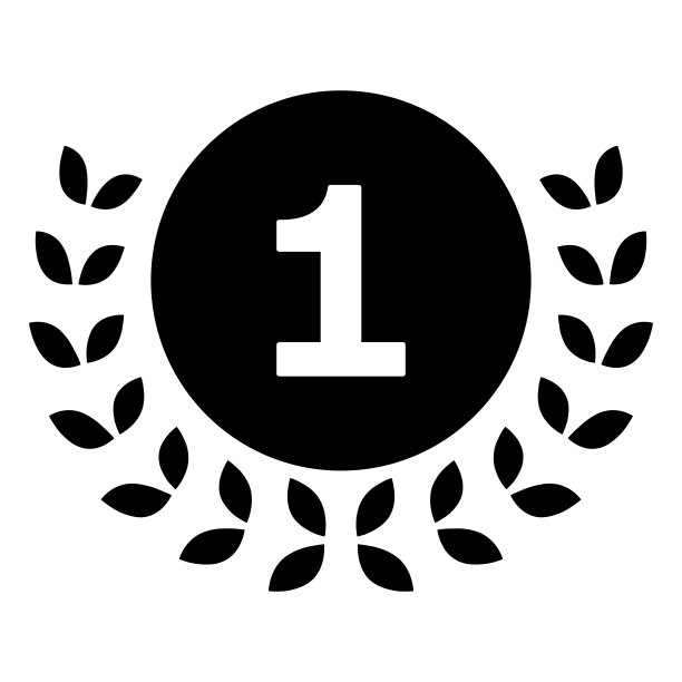 月桂花环图标矢量插图。胜利的花环图标图片下载