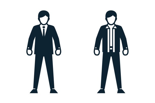 人，男人，时尚，服装图标与白色背景图片下载