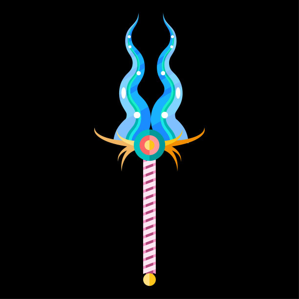 抽象平面战斧武器战争标志矢量设计风格图标符号的游戏图片下载