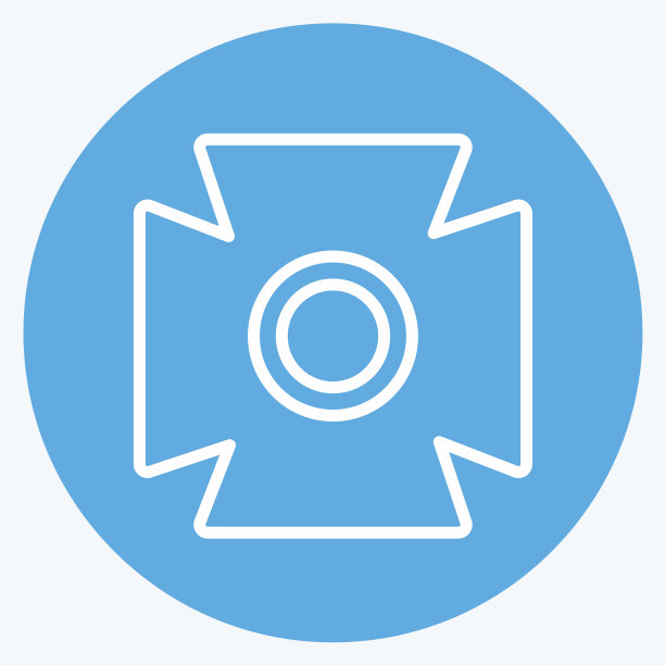 灯光图标在时尚的蓝色眼睛的风格孤立上图片下载