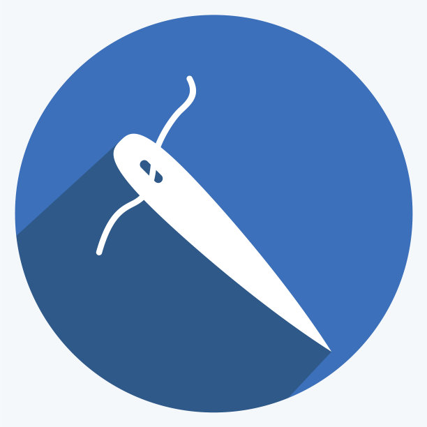 针图标在时尚长影风格孤立图片下载