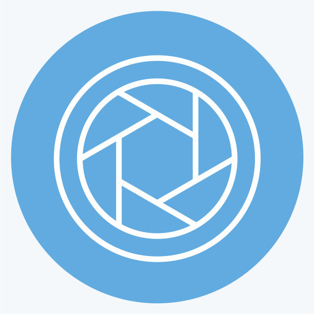 光学隔膜图标在时尚的蓝色眼睛的风格图片下载