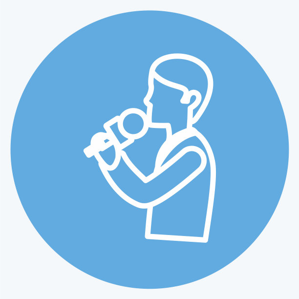 唱歌偶像在时尚的蓝色眼睛风格孤立图片下载