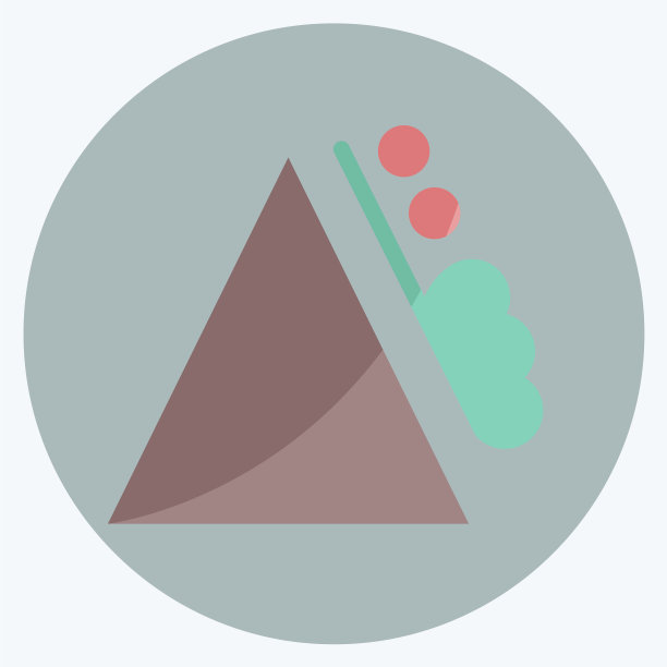 雪崩图标在时尚的平面风格孤立图片下载