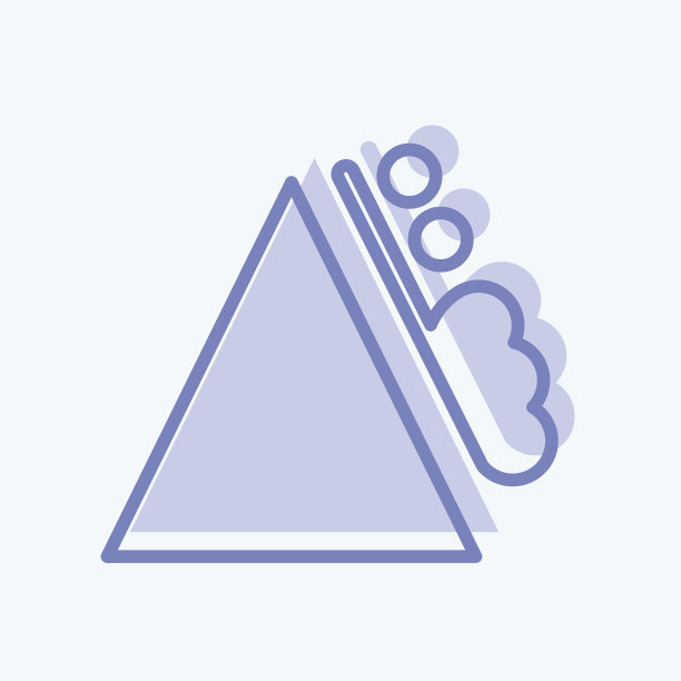 雪雪崩图标在时尚的两种色调的风格图片下载