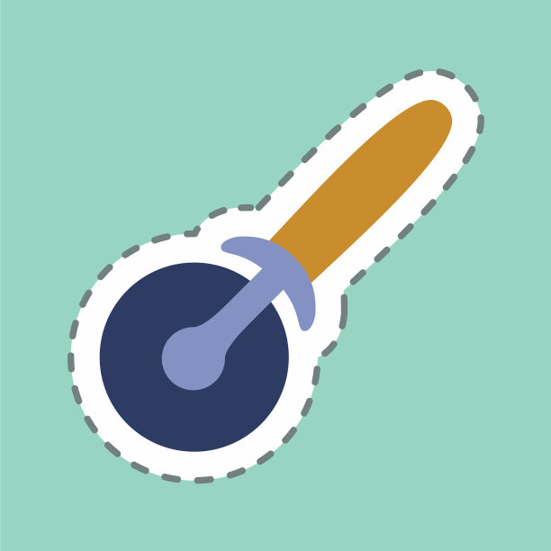 贴纸披萨切割机-直线切割-简单可编辑图片下载