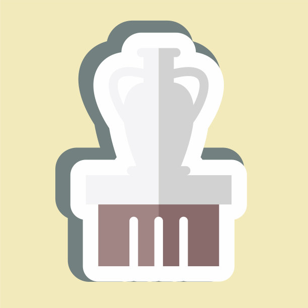 贴纸花瓶展览-简单，适合打印图片下载