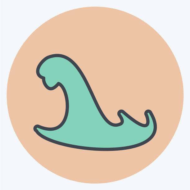 风暴潮图标时髦的颜色mate风格图片下载