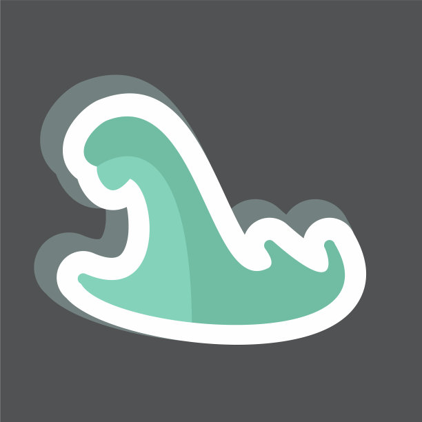 风暴潮贴纸在时尚孤立在黑色图片下载