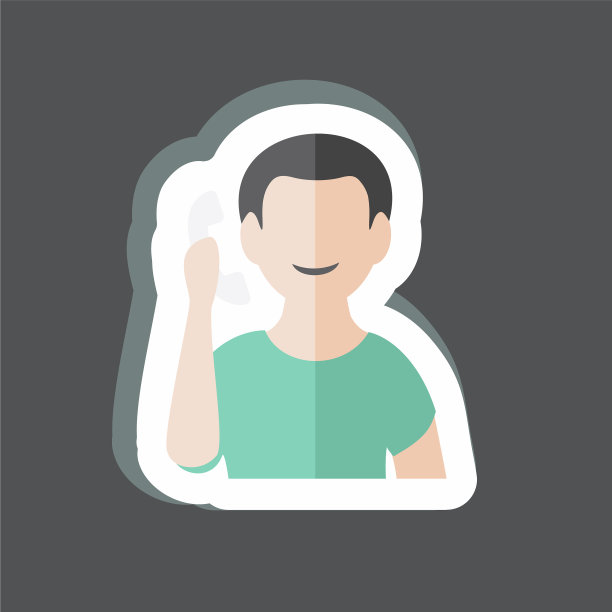 通话电话贴纸在时尚孤立上图片下载