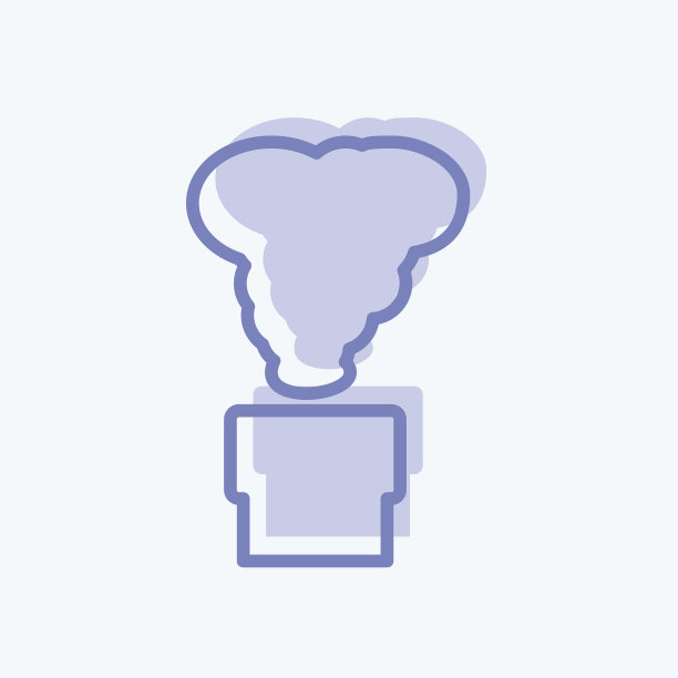 有毒气体释放图标在时尚的两调风格图片下载