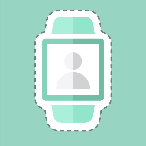 用户对手表贴纸在潮流线切割孤立图片下载