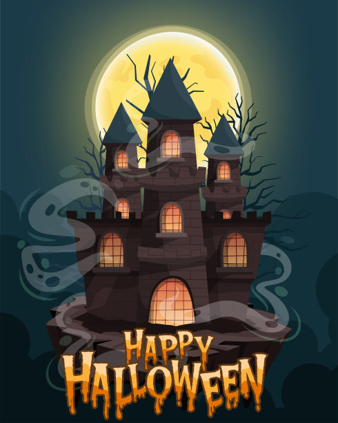 万圣节快乐(trick or treat)为设计师创建横幅或网页邀请的海报图片下载