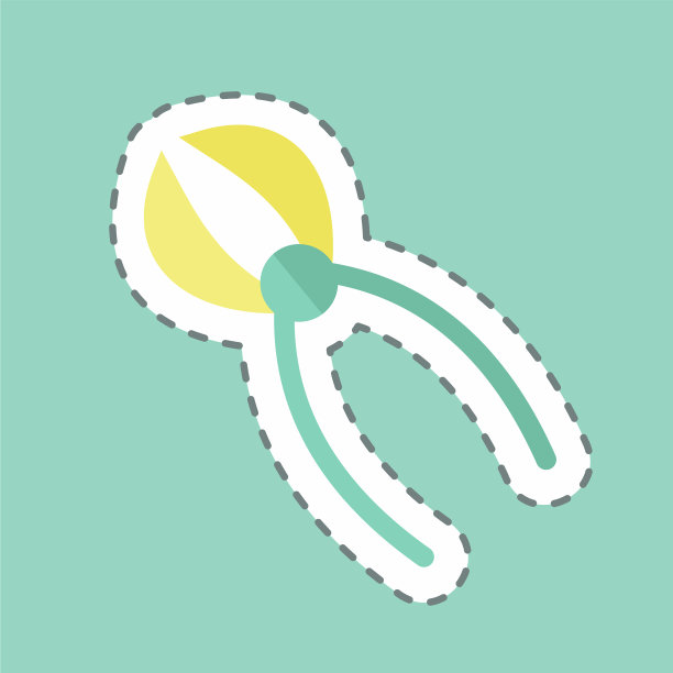 切割机贴纸在潮流线切割孤立上图片下载