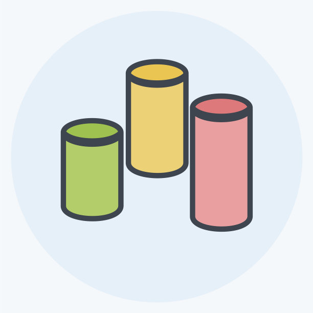 圆柱形酒吧图标时髦的颜色伴侣的风格图片下载