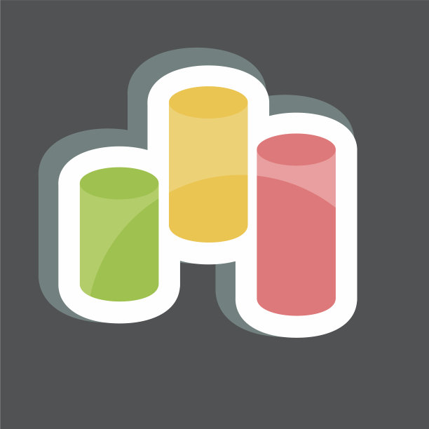 圆柱形酒吧贴纸在新潮孤立上图片下载