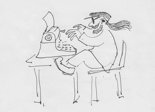 作家和打字机图片下载