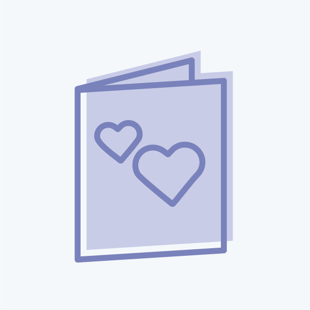 邀请卡图标在时尚的两种色调的风格图片下载