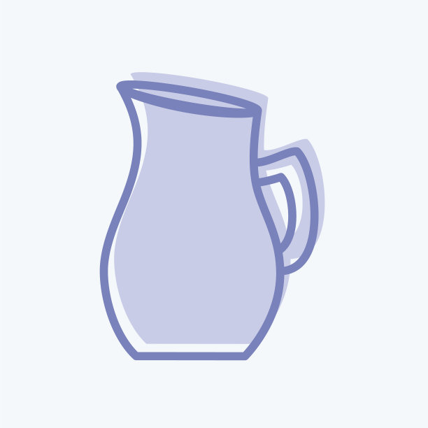 水罐图标在时尚的两种色调的风格图片下载