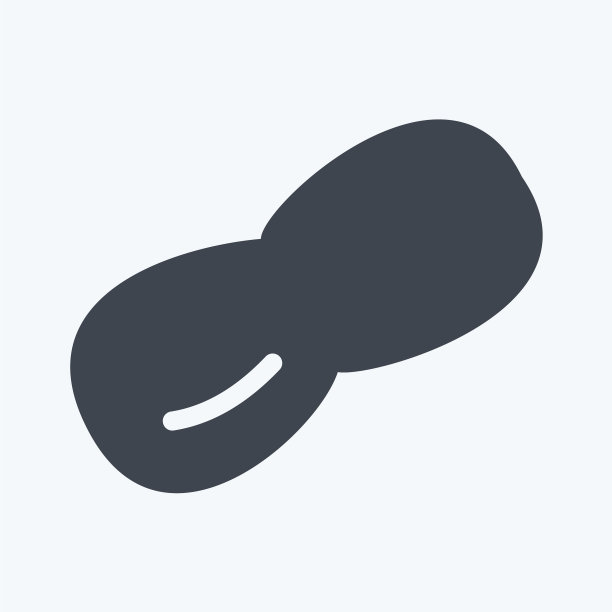 花生图标在时髦的字形风格孤立上图片下载