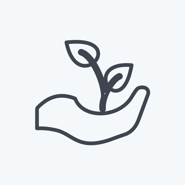 种植园图标在时尚的线风格孤立图片下载