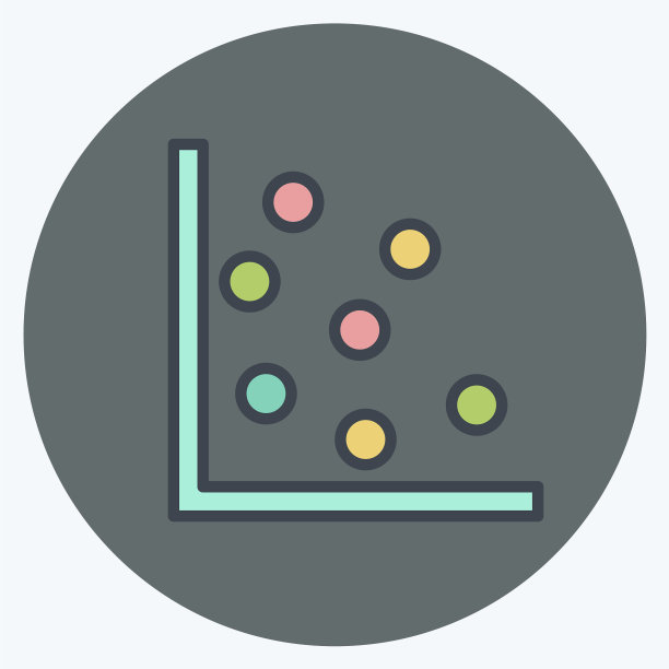 散点图我图标在时尚的颜色搭配风格图片下载