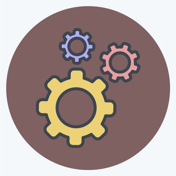 设置图标在时尚的颜色mate风格孤立图片下载