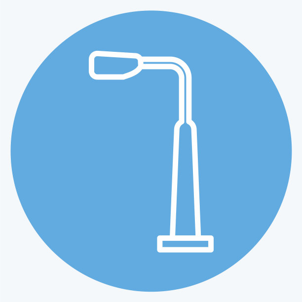 街灯图标在时尚的蓝色眼睛的风格图片下载