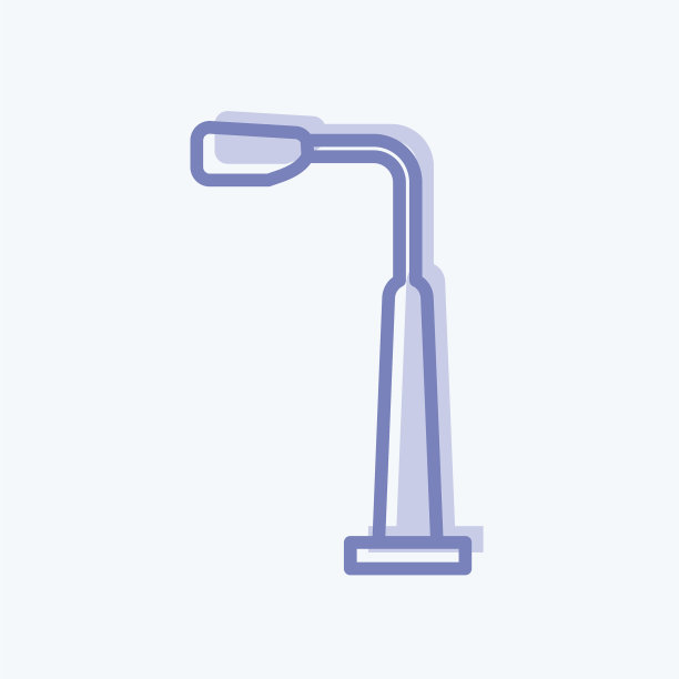 街灯图标在时尚的两种色调的风格图片下载