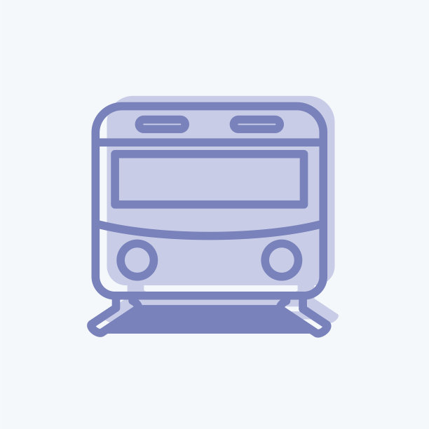 地铁图标在时尚的两种色调风格上孤立图片下载