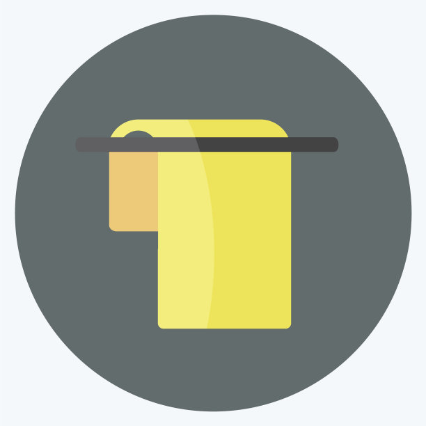 毛巾图标在时髦的平式孤立上软图片下载