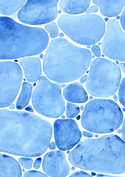 水表面水彩背景装饰水上和海洋概念。图片下载