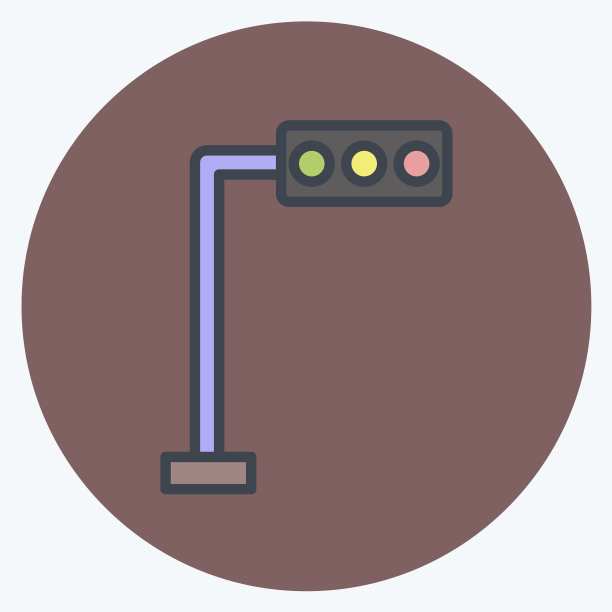 交通信号图标时髦的颜色伴侣的风格图片下载