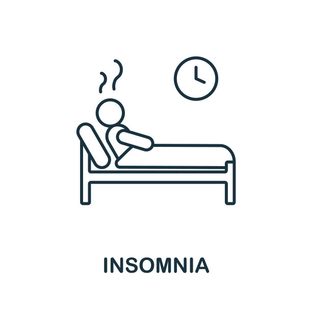 失眠图标线元素来自心理治疗图片下载