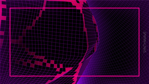 图像畸变的全息霓虹灯网在图片下载