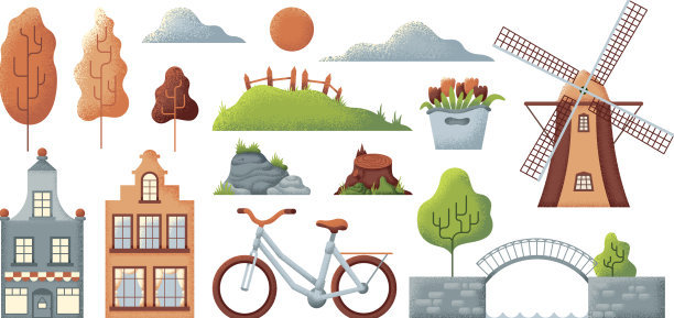 景观元素乡村自然对象的质感图片下载