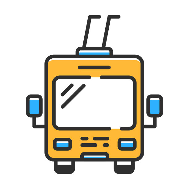 电车图标线风格。矢量图的概念图片下载