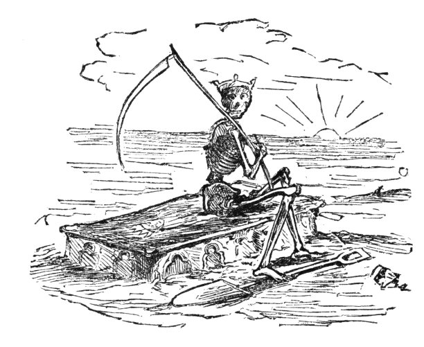 棺材上的死神，象征意义图片下载