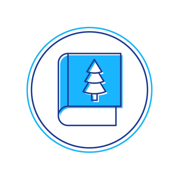 填充轮廓圣诞书封面或传单图片下载