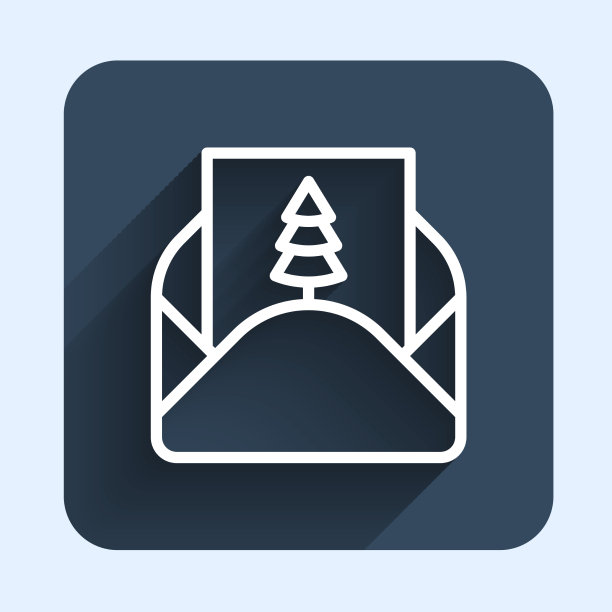 有圣诞派对的白线信封图片下载