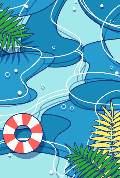 简单可爱的海插图图片下载