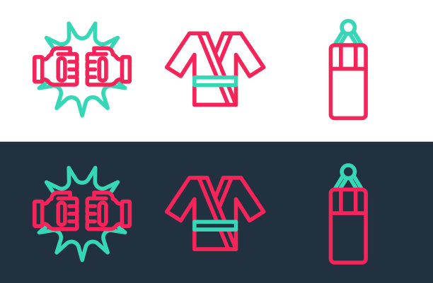 设置线拳袋和日文拳击手套图片下载