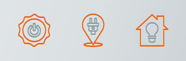 设置线路智能家居和灯泡电源按钮图片下载