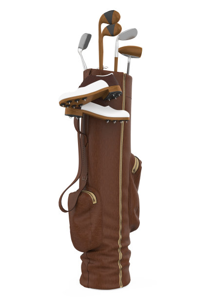 孤立的高尔夫球袋图片下载