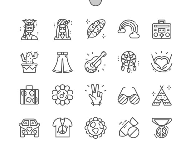 嬉皮士捕梦网和平手图片下载