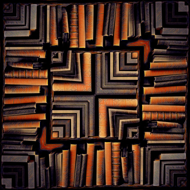 以众多古籍为基础的创意图案设计图片下载