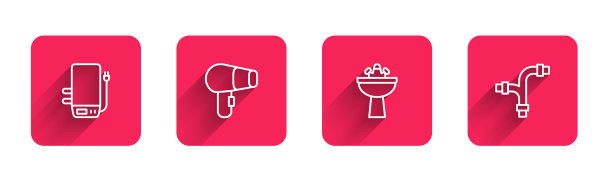 集线电锅炉吹风机脸盆图片下载