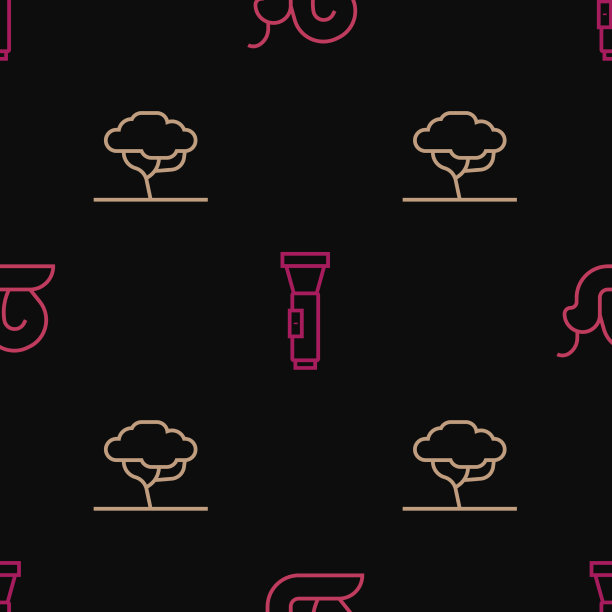 设置线蜗牛非洲树和手电筒图片下载