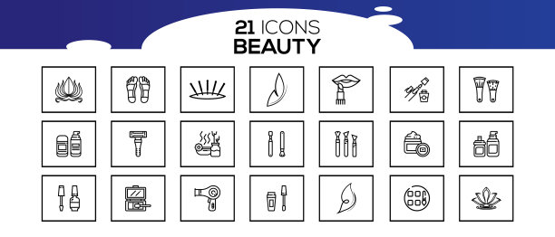 笔画图标象形符号集合图片下载